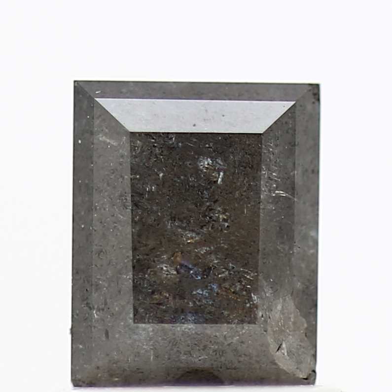 salt and pepper diamond ! 0.95 Ct 5.95 x 4.78 x 3.19 mm natural gray baguette loose diamond for engagement ring for her